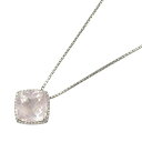 ジュエリー JEWELRY クォーツ ダイヤモンド ネックレス ネックレス ジュエリー K18WG(ホワイトゴールド) ダイヤモンド クォーツ レディース クリア系 / ピンク系 クォーツ 12.8g 【中古】