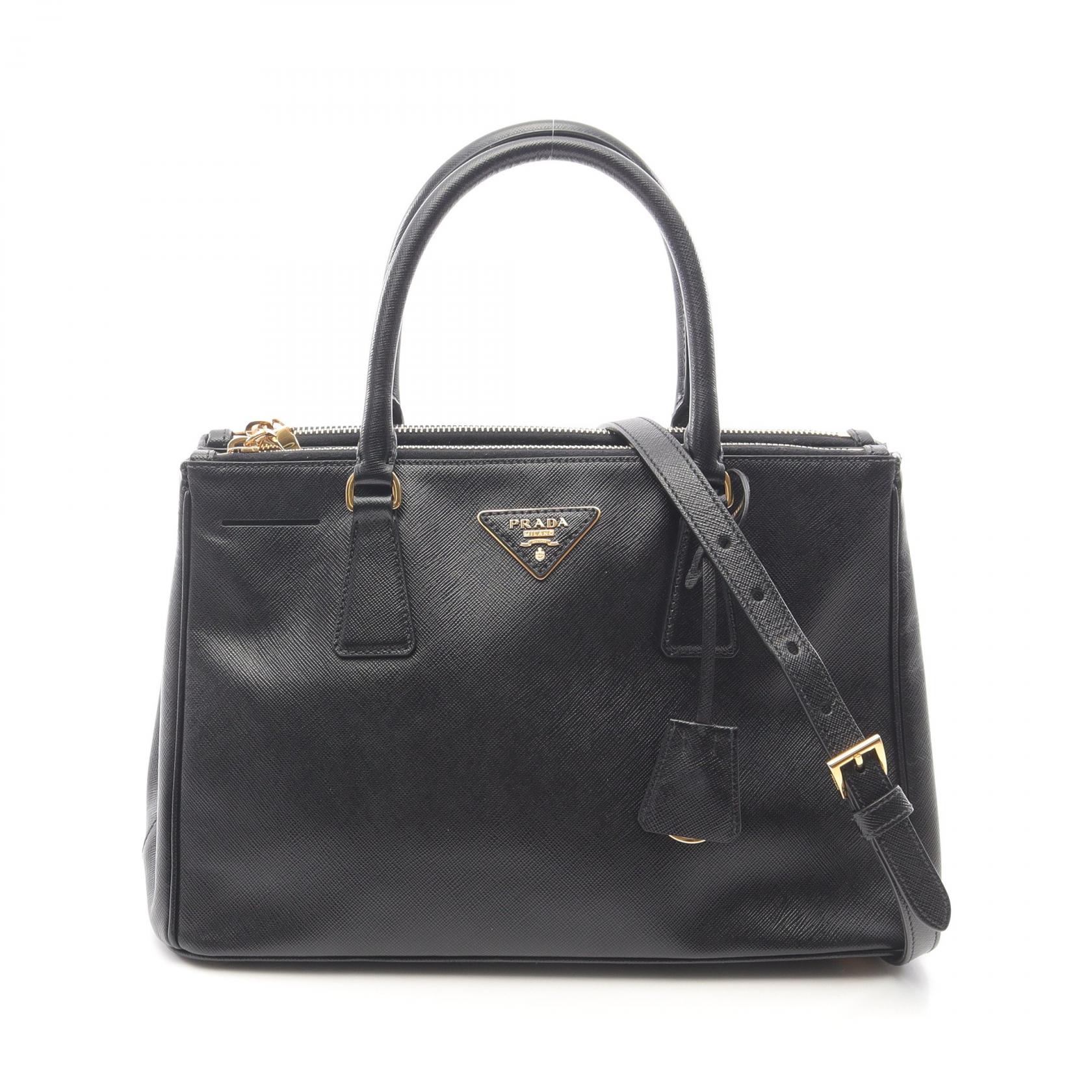 VINTAGE*PRADA*ストライプガレリア サフィアーノハンドバッグ 2101218916386_1.jpg