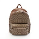 コーチ COACH チャーリー シグネチャー リュックサック バックパック バッグ PVCコーティングキャンバス レザー レディース ブラウン系 / ベージュ系...