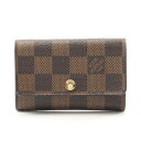 ルイ・ヴィトン LOUIS VUITTON ミュルティクレ6 ダミエエベヌ キーケース アクセサリー PVCコーティングキャンバス メンズ レディース ブラウン...