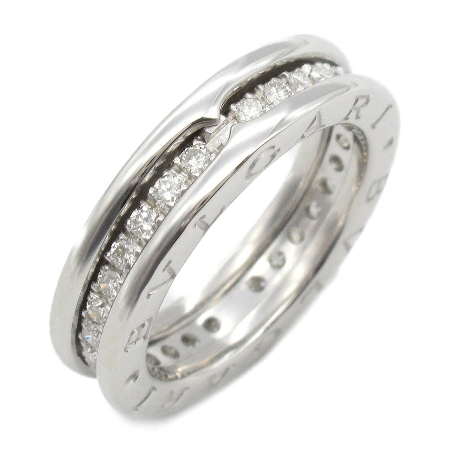 \15%OFFクーポン対象/ブルガリ BVLGARI B-zero1 ビーゼロワン リング 1バンド フルダイヤ リング・指輪 ジュエリー K18WG(ホワイト...