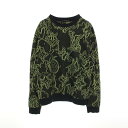 【7千円OFFクーポン対象】ルイ・ヴィトン LOUIS VUITTON ウェイビーモノグラム ニット 衣料品 トップス コットン メンズ ブラック系 / グリーン系 RM232M Z64 HPY11W 【中古】