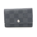 ルイ・ヴィトン LOUIS VUITTON ミュルティクレ6 キーケース アクセサリー PVCコーティングキャンバス ダミエ・グラフィット メンズ ブラック系 ...
