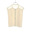 エルメス HERMES ベスト 衣料品 トップス ビスコース レディース アイボリー系 3E0216DJ 【中古】
