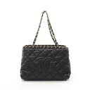 シャネル CHANEL マトラッセ トートバッグ バッグ ラムスキン(羊革) レディース ブラック系 【中古】