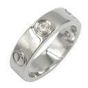 カルティエ CARTIER ラブリング 3PD リング・指輪 ジュエリー K18WG(ホワイトゴールド) ダイヤモンド レディース クリア系 【中古】