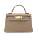 エルメス HERMES ミニケリー2 エトゥープ ハンドバッグ バッグ ヴォーエプソン ヴォーエプソン レディース ブラウン系 【中古】