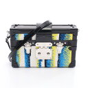 ルイ・ヴィトン LOUIS VUITTON プティット マル ショルダーバッグ バッグ パテントレザー スパンコール レディース ブルー系 / マルチカラー / ブラック系 【中古】