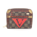 ルイ・ヴィトン LOUIS VUITTON ジッピー コインパース ダミエ トランクタイム コインケース 財布 PVCコーティングキャンバス レザー レディース...