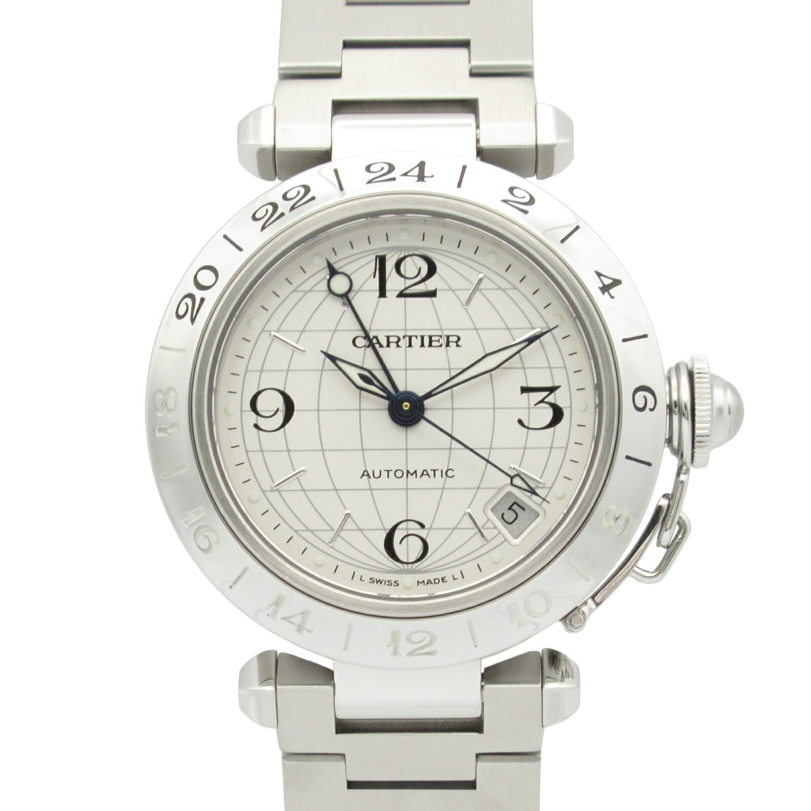 カルティエ CARTIER パシャC メリディアン 腕時計 時計 ステンレススチール ボーイズ シルバー系 W31078M7 【中古】