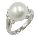 ジュエリー JEWELRY パール ダイヤモンド リング リング・指輪 ジュエリー Pt900プラチナ ダイヤモンド パール レディース クリア系 / ホワイト系 パール 8.1g 【中古】