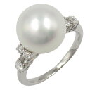 ジュエリー JEWELRY パール ダイヤモンド リング リング・指輪 ジュエリー Pt900プラチナ ダイヤモンド パール レディース クリア系 / ホワイト系 パール 5.6g 【中古】
