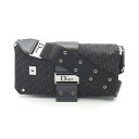 ディオール Dior トロッター ストリートシック ショルダーバッグ バッグ キャンバス レザー メンズ レディース ブラック系 【中古】