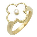 ヴァンクリーフ&アーペル Van Cleef & Arpels ヴィンテージアルハンブラ リング ダイヤ MOP リング・指輪 ジュエリー K18(イエローゴールド) ダイヤモンド マザーオブパール レディース クリア系 / ホワイト系 【中古】