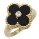 ヴァンクリーフ&アーペル Van Cleef & Arpels ヴィンテージアルハンブラ リング オニキス 1PD リング・指輪 ジュエリー K18(イエローゴールド) ダイヤモンド オニキス レディース クリア系 / ブラック系 VCARA41052 【中古】