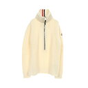 【3千円OFFクーポン対象】モンクレール MONCLER ハーフジップ ニット 衣料品 トップス ウール メンズ ホワイト系 9A00003 【中古】