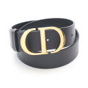 【最大4万円OFFクーポン対象】ディオール Dior 30 MONTAIGNE モンテーニュ ベルト 衣料品 レザー レディース ブラック系 - 【中古】