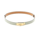 エルメス HERMES ケリーベルト ベルト 衣料品 アリゲーターマット アリゲーターマット レディース グリーン系 【中古】