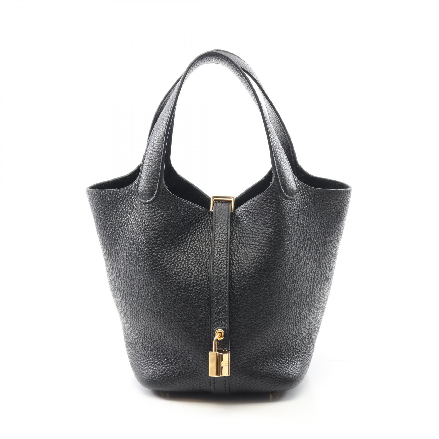 エルメス HERMES ピコタンPM ハンドバッグ バッグ トリヨンクレマンス トリヨンクレマンス レディース ブラック系 【中古】のサムネイル