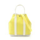 【最大4万円OFFクーポン対象】エルメス HERMES ガーデンファイルPM ライム クレ トートバッグ バッグ トワルオフィシエ / ネゴンダ トワルオフィシエ レディース イエロー系 / ホワイト系 【中古】