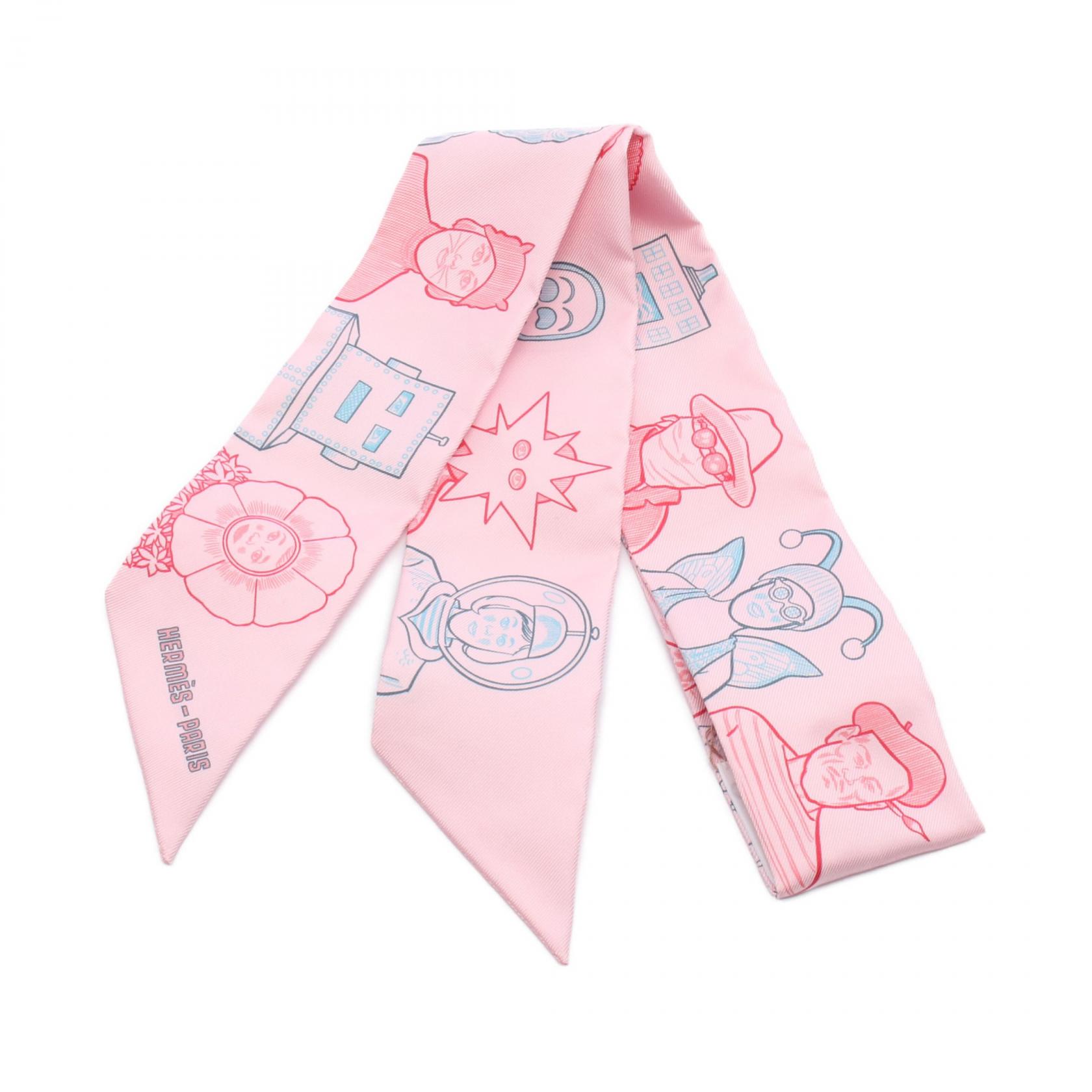 【15％OFFクーポン対象】エルメス HERMES DRESS CODE スカーフ 衣料品 シルク シルク レディース ピンク系 / レッド系 / ブルー系 【中古】のサムネイル