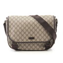 【5%OFFクーポン対象】グッチ GUCCI GGスプリーム ショルダーバッグ バッグ PVCコーティングキャンバス レザー メンズ レディース ベージュ系 / ブラウン系 201732 【中古】