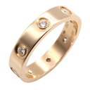 カルティエ CARTIER ミニラブリング 9PD リング・指輪 ジュエリー K18PG(ピンクゴールド) ダイヤモンド レディース クリア系 【中古】
