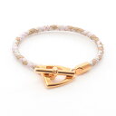 エルメス HERMES エトリエ ブレスレット アクセサリー GP(ゴールドメッキ) レディース ピンク系 / ベージュ系 【中古】
