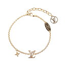 ルイ・ヴィトン LOUIS VUITTON LV アイコニック ブレスレット アクセサリー GP(ゴールドメッキ) ラインストーン レディース ゴールド系 / クリア系 M00587 【中古】