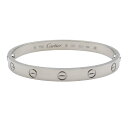 【5%OFFクーポン対象】カルティエ CARTIER ラブブレス ブレスレット アクセサリー K18WG(ホワイトゴールド) メンズ レディース シルバー系 【...