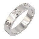 カルティエ CARTIER ミニラブリング 1PD リング・指輪 ジュエリー K18WG(ホワイトゴールド) ダイヤモンド レディース クリア系 【中古】