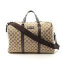 【最大4万円OFFクーポン対象】グッチ GUCCI ボストンバッグ バッグ キャンバス レザー メンズ レディース ベージュ系 / ブラウン系 449167 【中古】