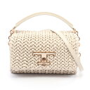 【最大4万円OFFクーポン対象】トッズ TOD'S Tタイムレス フラップバッグ ハンドバッグ バッグ レザー レディース ベージュ系 【中古】