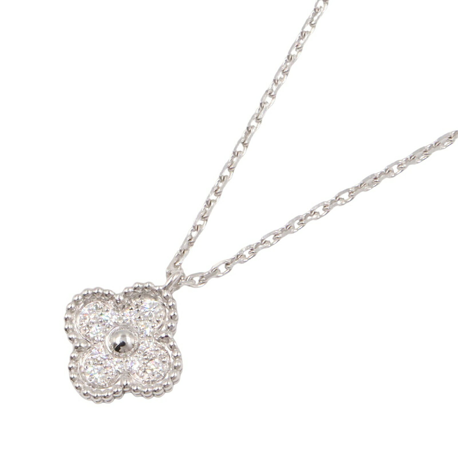 ヴァンクリーフ＆アーペル Van Cleef & Arpels スウィートアルハンブラ ダイヤ ネックレス ネックレス ジュエリー K18WG（ホワイトゴールド） ダイヤモンド レディース クリア系 VCARO85900 【中古】のサムネイル