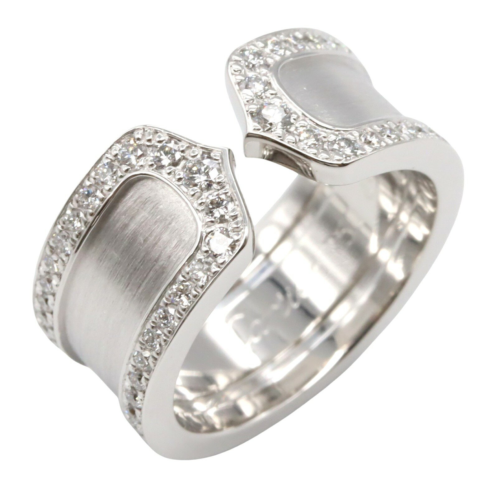 【7％OFFクーポン対象】カルティエ CARTIER C2リング ダイヤ リング・指輪 ジュエリー K18WG（ホワイトゴールド） ダイヤモンド レディース クリア系 【中古】のサムネイル