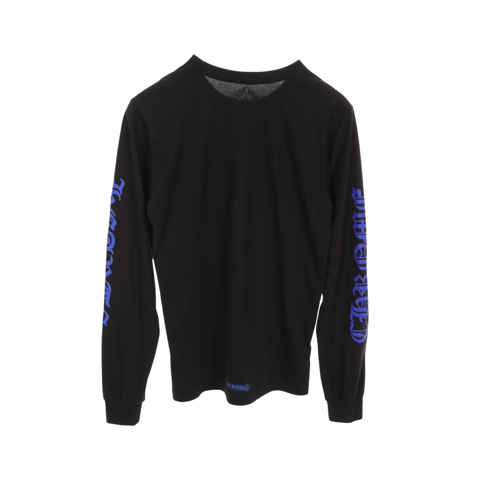 【5％OFFクーポン対象】クロムハーツ CHROME HEARTS カットソー 衣料品 トップス コットン メンズ ブラック系 / パープル系 【中古】