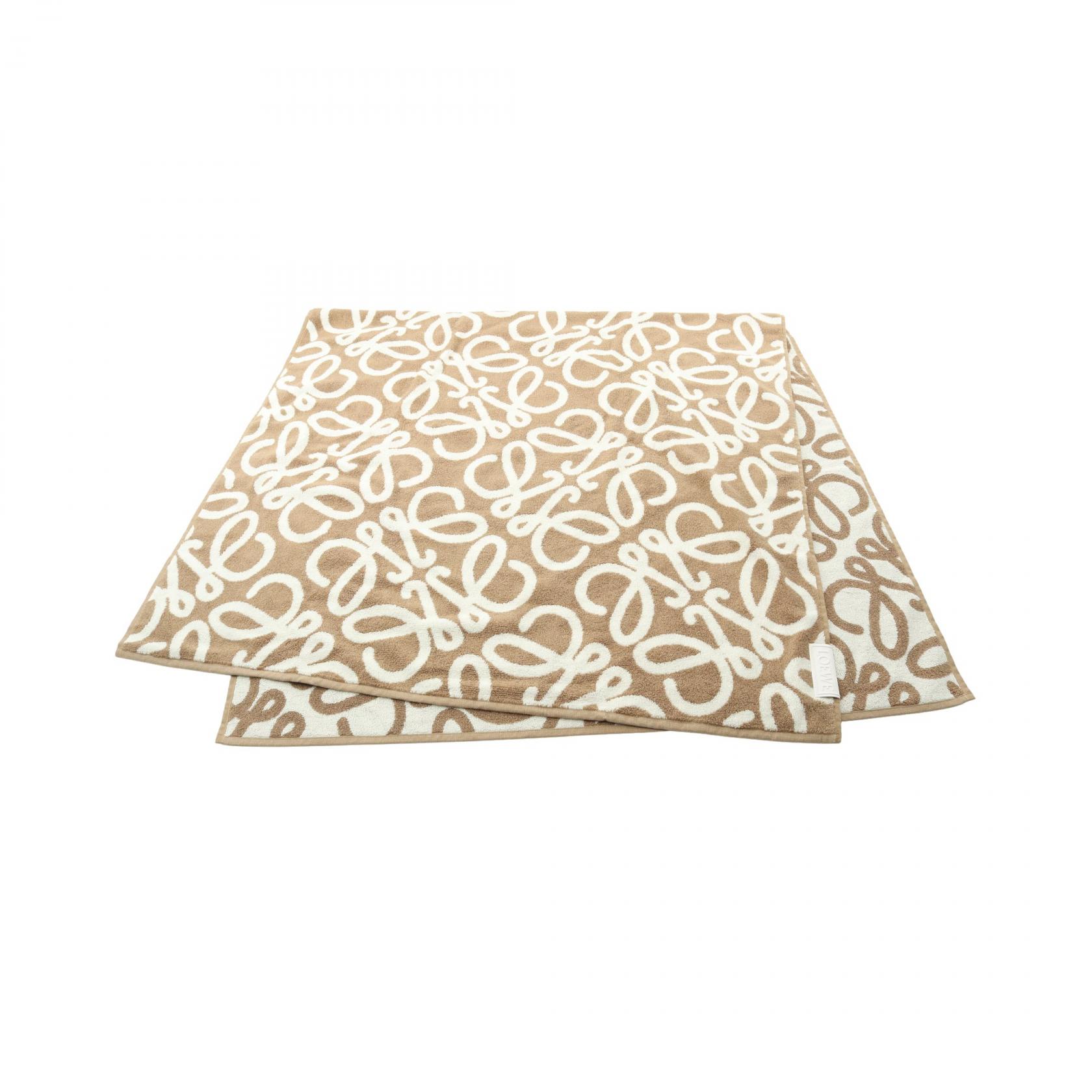 \20%OFFクーポン対象/ロエベ LOEWE アナグラム タオル 衣料品 コットン メンズ レディース ベージュ系 T000229X012132 【新品】