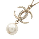 【最大4万円OFFクーポン対象】シャネル CHANEL ココマーク ネックレス ジュエリー GP(ゴールドメッキ) ラインストーン / フェイクパール レディース ゴールド系 / クリア系 / ホワイト系 【中古】