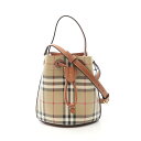 バーバリー BURBERRY ヴィンテージチェック バケットバッグ ショルダーバッグ バッグ PVCコーティングキャンバス レザー レディース ベージュ系 / ブラウン系 / マルチカラー 8109794 【新品】