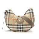 バーバリー BURBERRY ホースシュー ショルダーバッグ バッグ キャンバス レザー レディース ベージュ系 / マルチカラー 8111308 【新品】