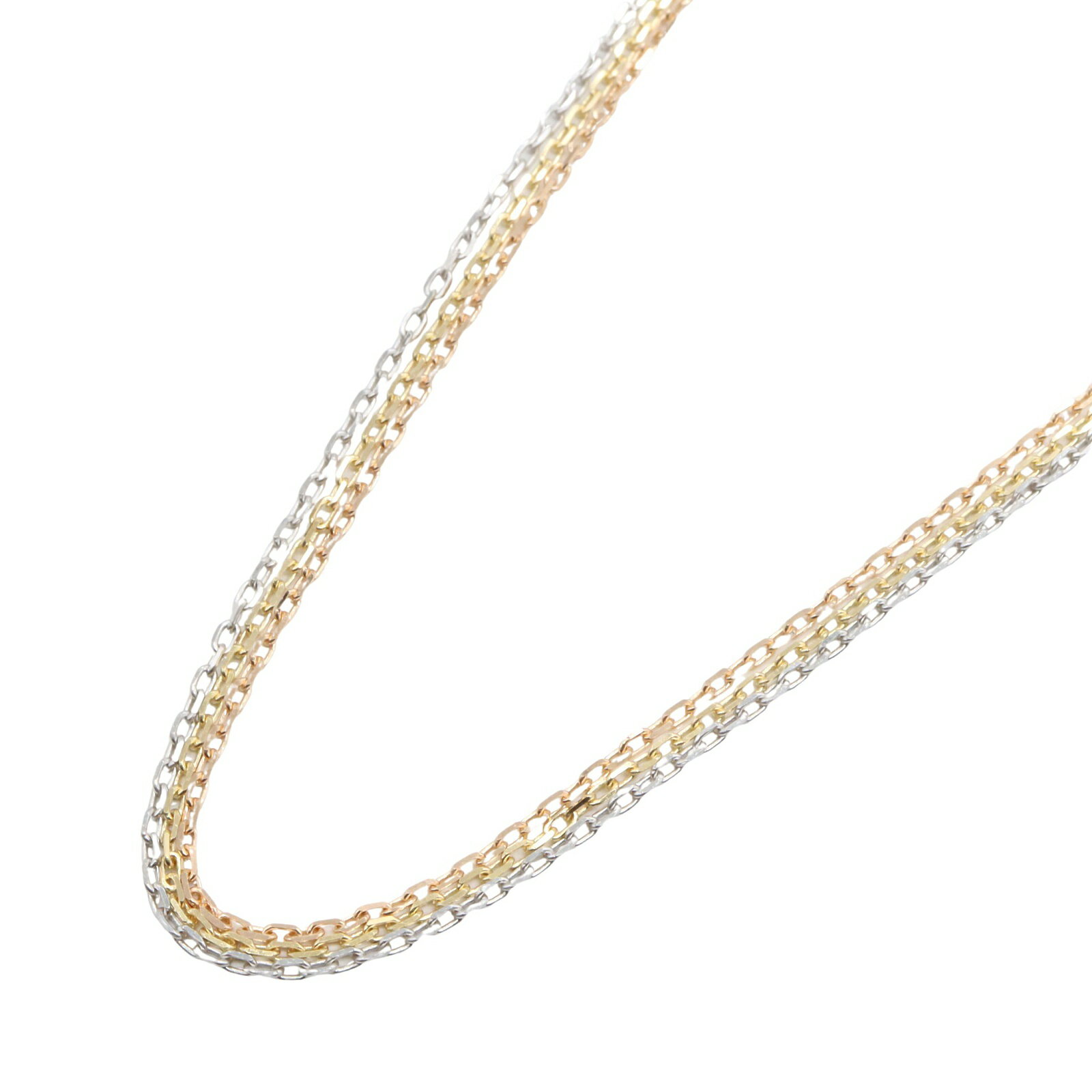 カルティエ CARTIER トリニティ チェーン ネックレス ネックレス ジュエリー K18（イエローゴールド） K18WG（ホワイトゴールド） K18(ピンクゴールド) レディース ゴールド系 【中古】のサムネイル