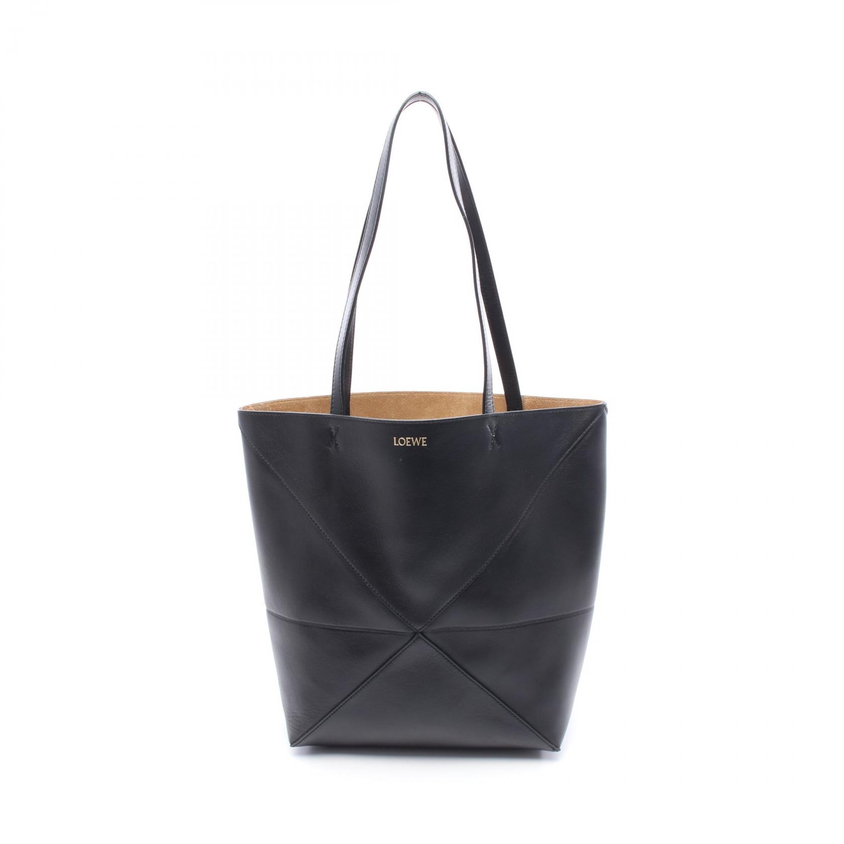 ロエベ LOEWE パズルフォルドトート ミディアム トートバッグ バッグ レザー レディース ブラック系 A657G50X01 【中古】のサムネイル