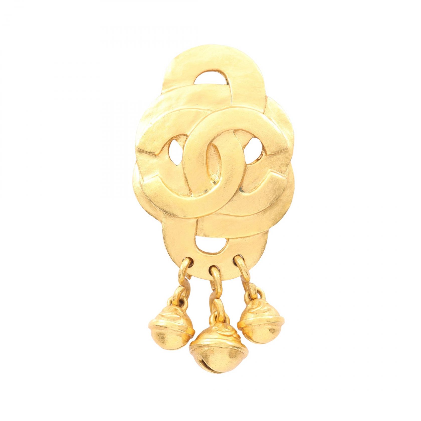 シャネル CHANEL ココマーク ブローチ アクセサリー GP（ゴールドメッキ） レディース ゴールド系 【中古】