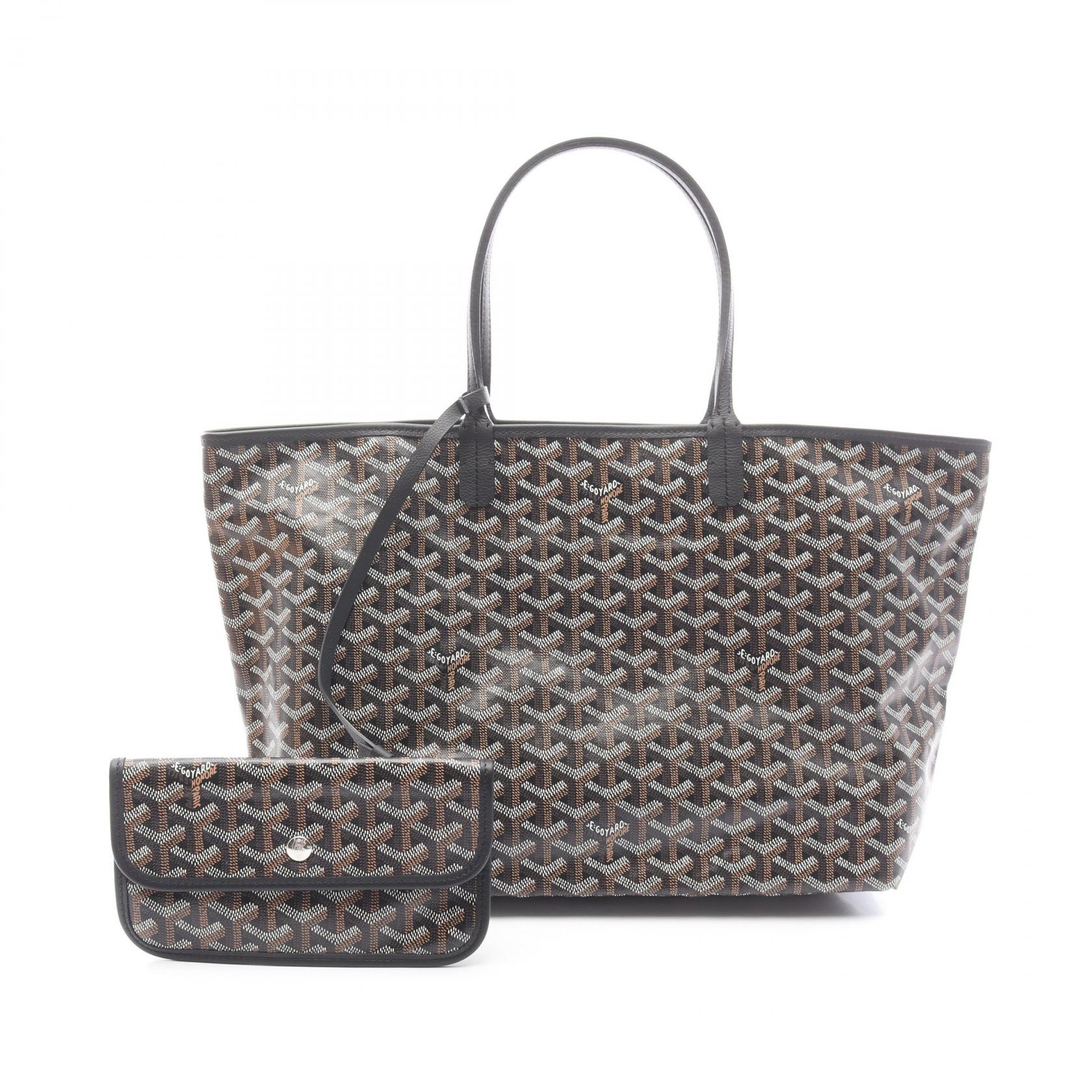 ≪全品5%OFFクーポン対象≫ゴヤール GOYARD サンルイPM トートバッグ バッグ PVCコーティングキャンバス レザー レディース ブラック系 / マルチカラー ADM120231 【中古】
