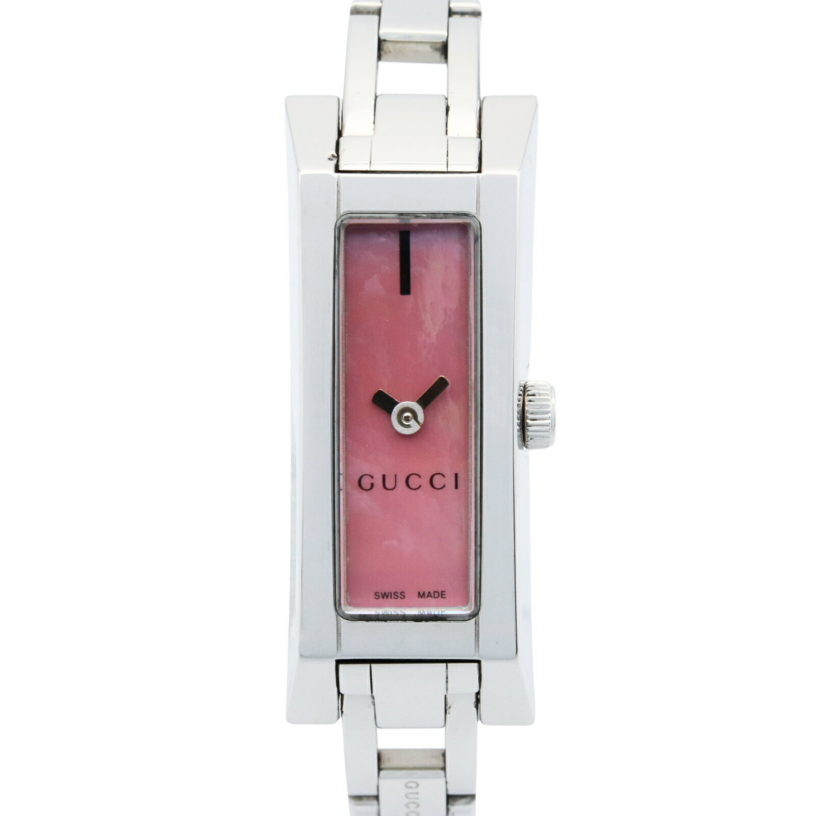 ◆全品5%OFFクーポン対象◆グッチ GUCCI 時計 腕時計 時計 ステンレススチール レディース ピンク系 ピンクシェル 110 【中古】