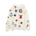 \20%OFFクーポン対象/ルイ・ヴィトン LOUIS VUITTON モノグラム マルチ ミンクファー ジップ フーデッド ブルゾン 衣料品 アウター ミンク...
