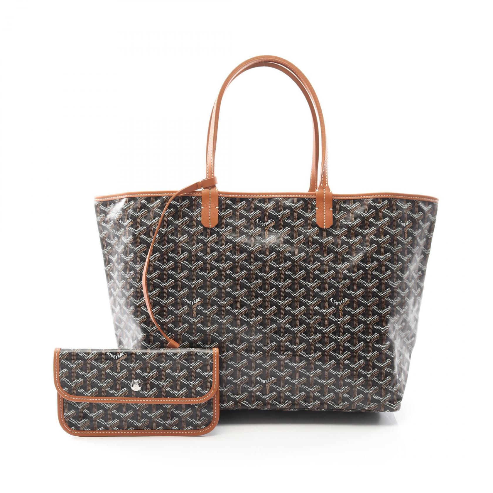 ≪全品5%OFFクーポン対象≫ゴヤール GOYARD サンルイPM トートバッグ バッグ PVCコーティングキャンバス レザー レディース ブラック系 / ブラウン系 / マルチカラー 【中古】