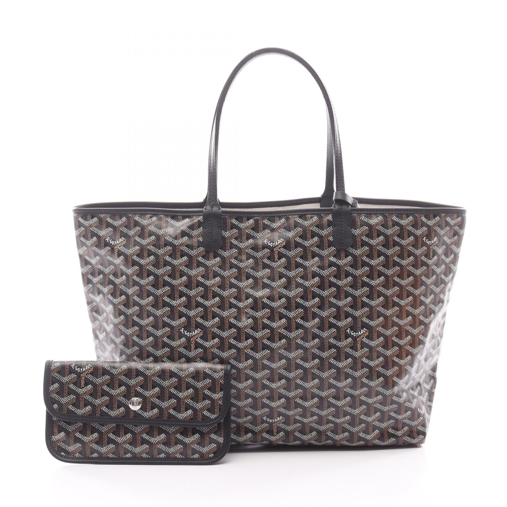 ≪全品5%OFFクーポン対象≫ゴヤール GOYARD サンルイPM トートバッグ バッグ PVCコーティングキャンバス レザー レディース ブラック系 / マルチカラー 【中古】