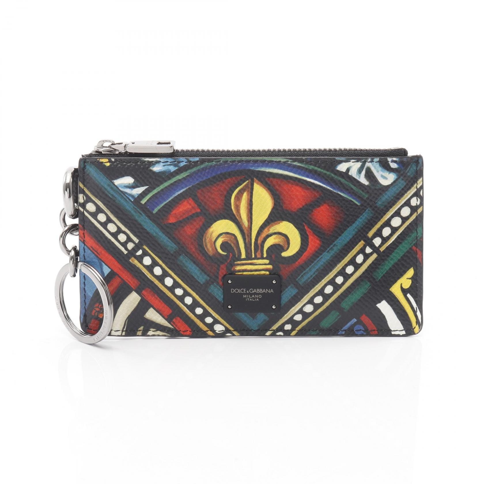 ＼15%OFFクーポン対象／ドルチェアンドガッバーナ DOLCE & GABBANA コインケース カードケース アクセサリー レザー メンズ ブラック系 / マルチカラー 【中古】