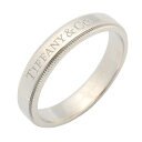 \10%OFFクーポン対象/ティファニー TIFFANY&CO ミルグレイン リング リング・指輪 ジュエリー Pt950プラチナ メンズ レディース シルバー...